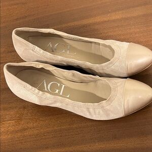 AGL Beige Ballet Flats